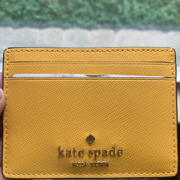 Kate Spade Madison Saffiano Leather Cardholder,Daffodil New with dust bag - Picture 11 of 11